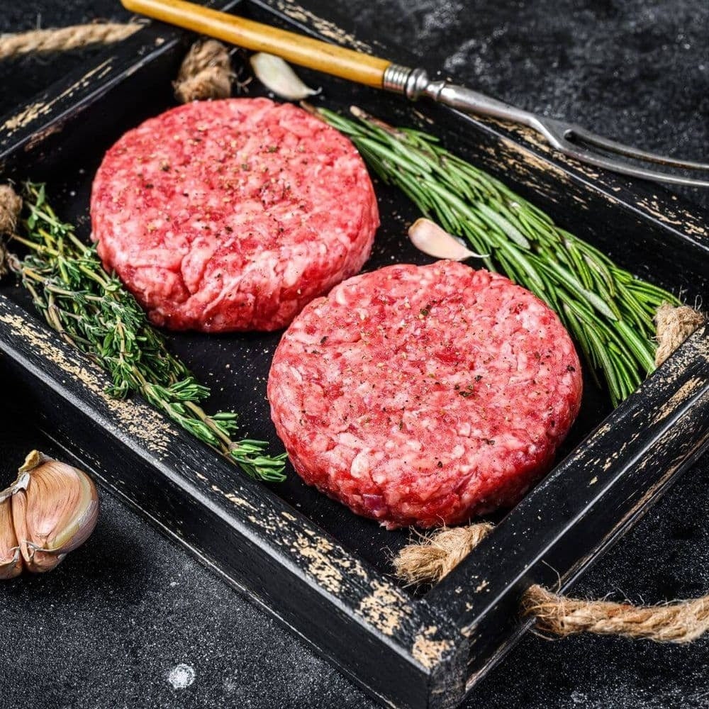BEEF BURGER CHUCK AAA+ FRESH 6 OZ X 60 PCS 10.2KG